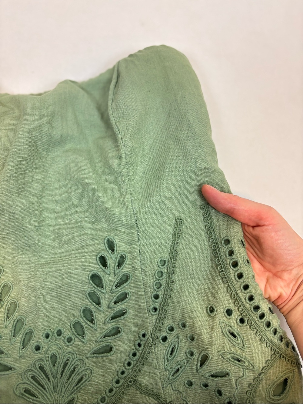 HEMANT AND NANDITA Strapless Top in Green Size S - Picture 5 of 14